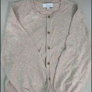 Encore by Idina Mendel Beige Button-Up cardigan